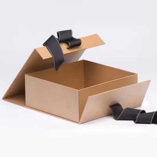 Оптовые роскошные упаковочные коробки с индивидуальной печатью, складная жесткая бумага, картон, магнитная крышка, черная подарочная коробка с логотипом